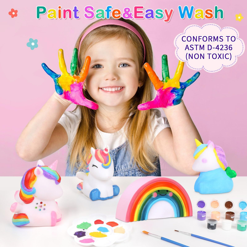 Art Craft Unicorn - قم بتطلاء Unicorns الخاصة بك DIY