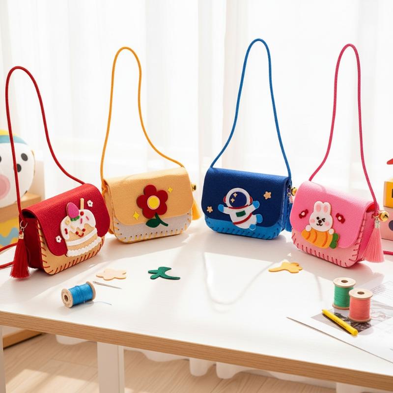 Art Craft For Kindergarten - طقم صنع حقيبة من اللباد للأطفال،