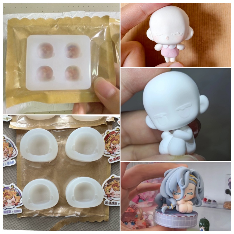 قالب سيليكون لوجه دمية بتصميم  - مراجعة Air Dry Clay وسعره