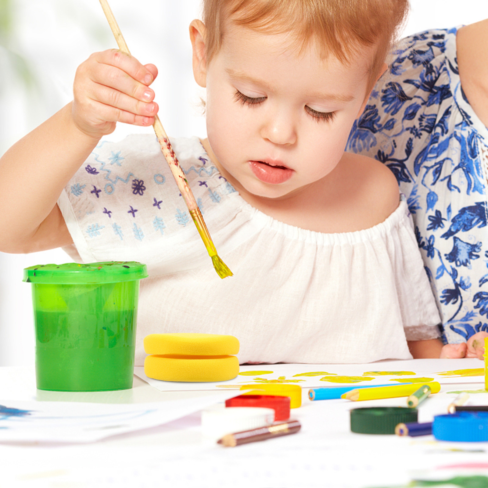 قطعتان من إسفنج الرسم للأطفال، - مراجعة Art Craft For Kindergarten وسعره