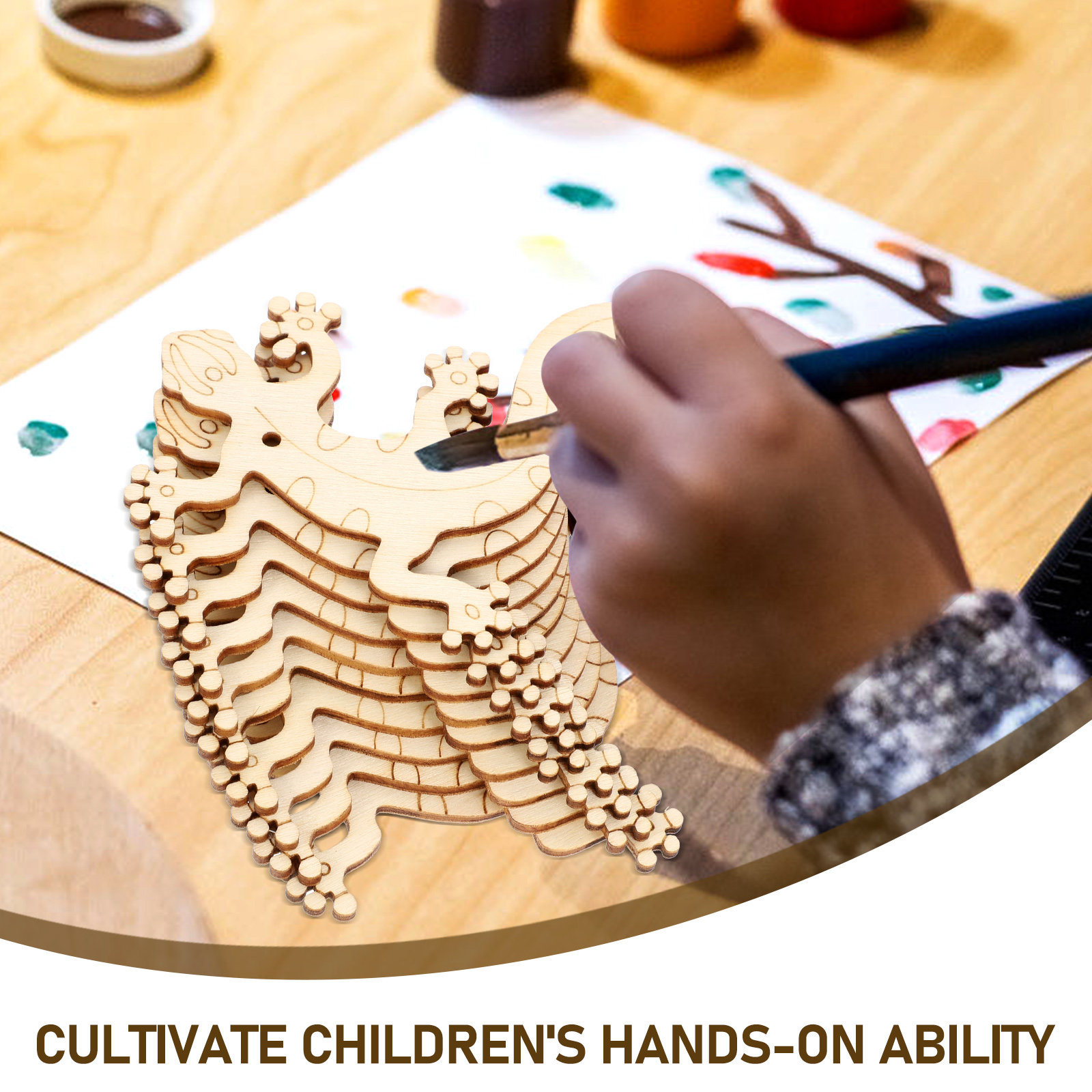 20 قطعة من قطع الخشب على شكل ح - مراجعة Art Craft For Kindergarten وسعره