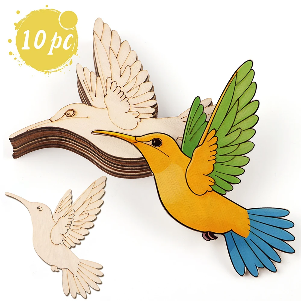 10 قطع من الخشب غير المكتمل عل - مراجعة Art Crafts وسعره