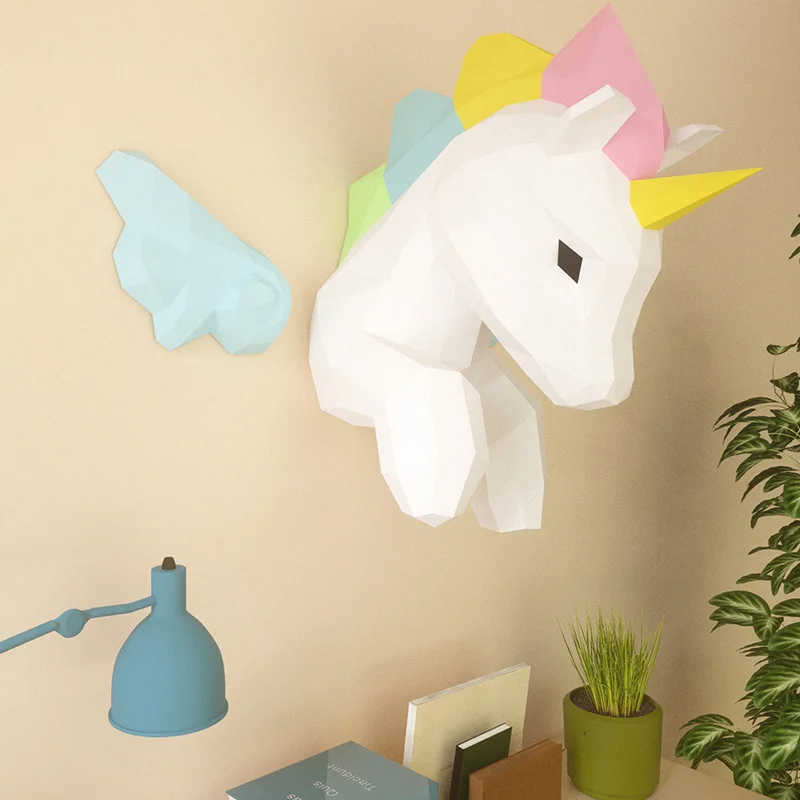 قوس قزح يونيكورن الحيوان جدار  - مراجعة Art Craft Unicorn وسعره