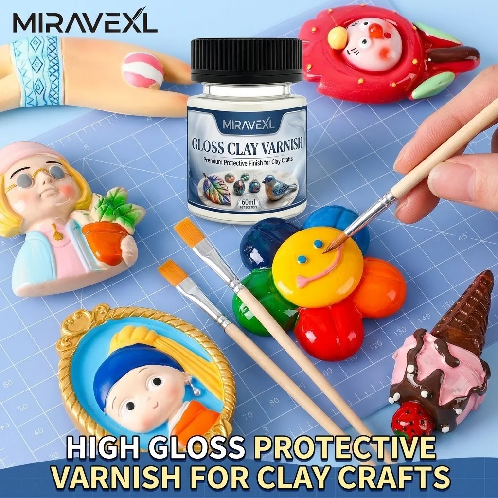 مجموعة طلاء الطين اللامع MIRAV - مراجعة Air Dry Clay وسعره