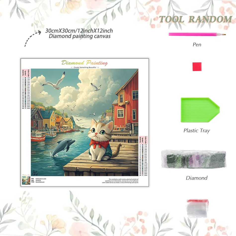طقم رسم بالماس على شكل قطة من  - مراجعة Art Craft Gift Ideas وسعره